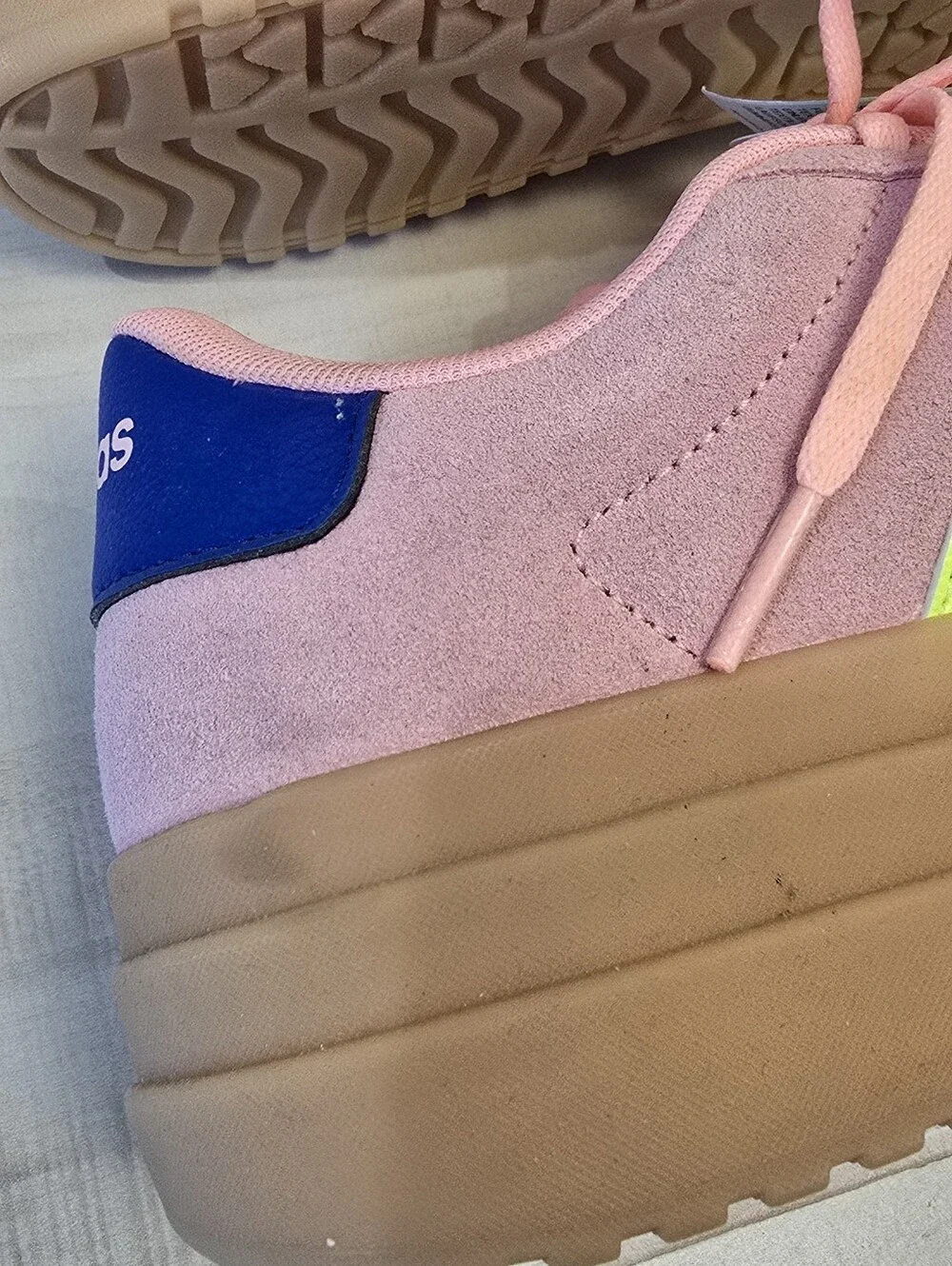 {8.5} NWT Adidas VL Court Bold Pink Spark Lucid Lemon Lucid Blue Skateboarding